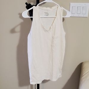 Cream V-neck Tank